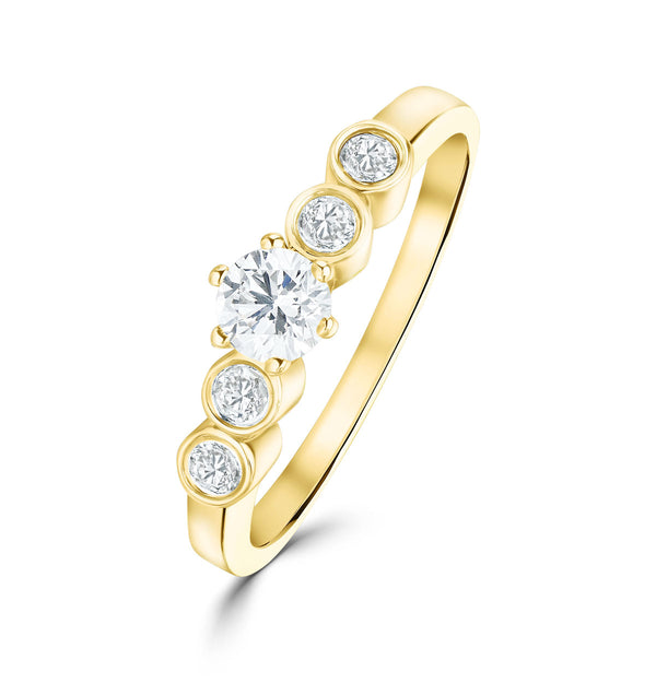 18K Gold Lab Diamond Ring Mount (0.40ct)